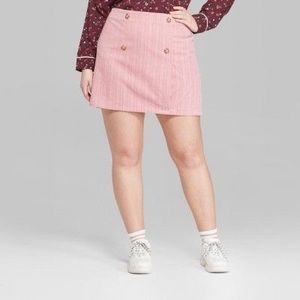NWOT Wild fable pink corduroy skirt